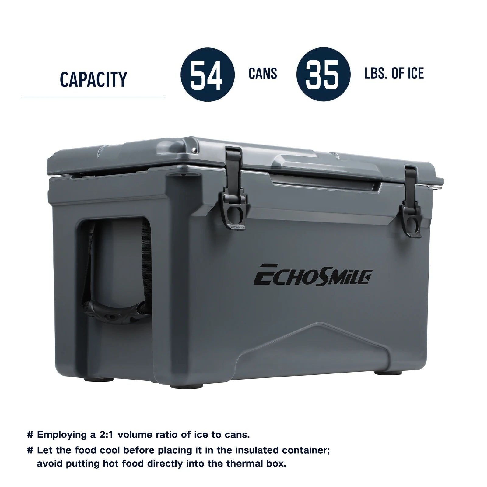 35 QT Insulated Portable Ice Chest Cooler Box Rotomolded 5 Days Ice Retention Ice Box For BBQ Camping Picnic Storage Cooler Box