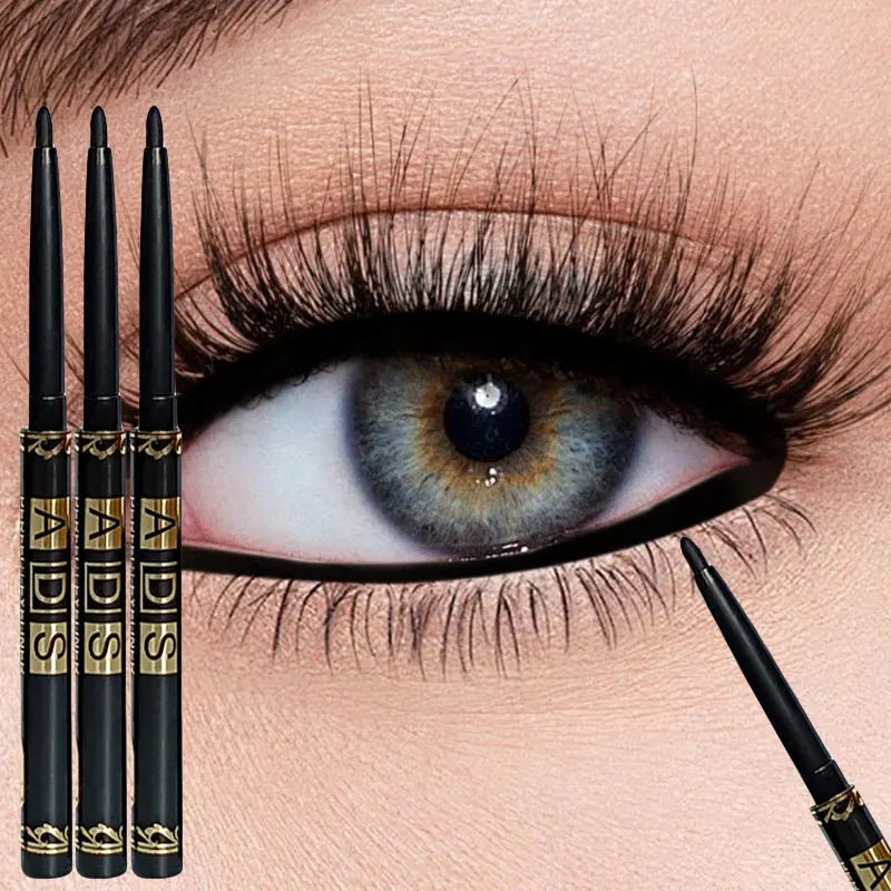 3PCS/9PCS Long-Lasting Waterproof Black Eyeliner Pencil -Smudge-Proof Sweat-Resistant for Bold Eye Makeup, ldeal Gift